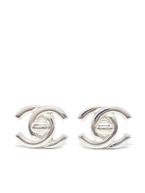 clip-on chanel earrings|pre owned Chanel earrings.